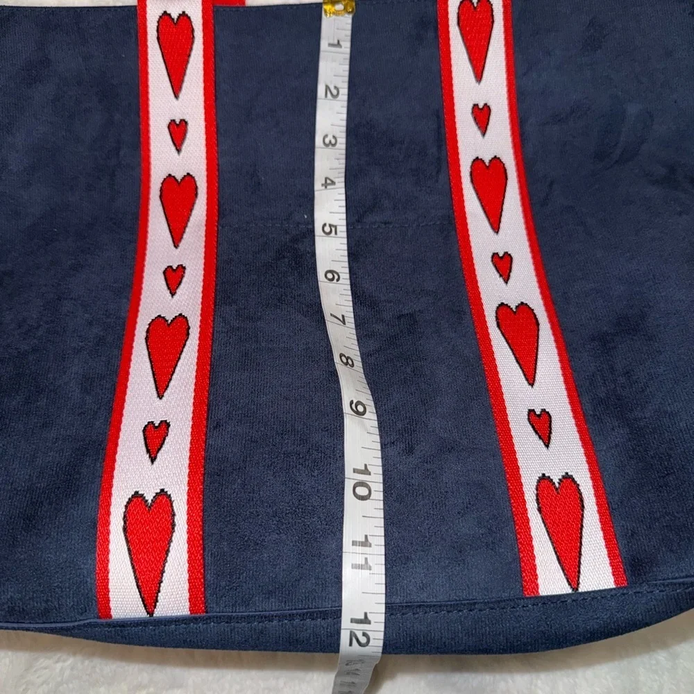NWT Brighton Love Navy Tote with Red Heart Straps